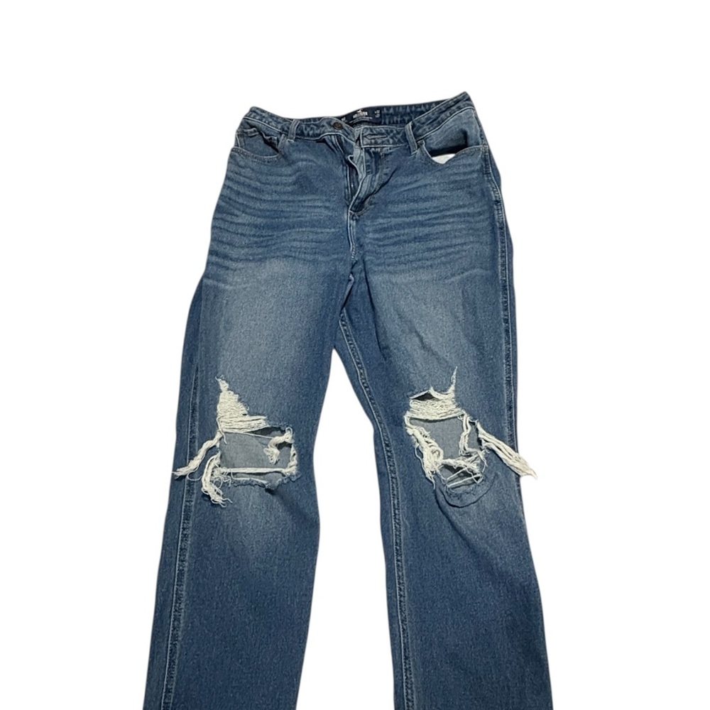 Curvy ultra high rise distressed mom jeans